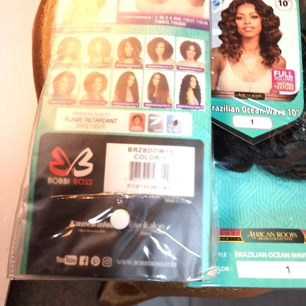 Bobbi Boss Brazilian Ocean Wave Black‎ Crochet Braid 3 Pack Deal